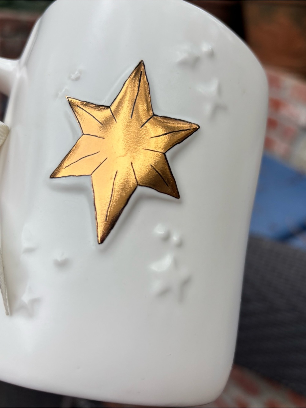 Rae Dunn White Ceramic "Follow The Star" Mug with Black Lettering - Picture 6 of 7